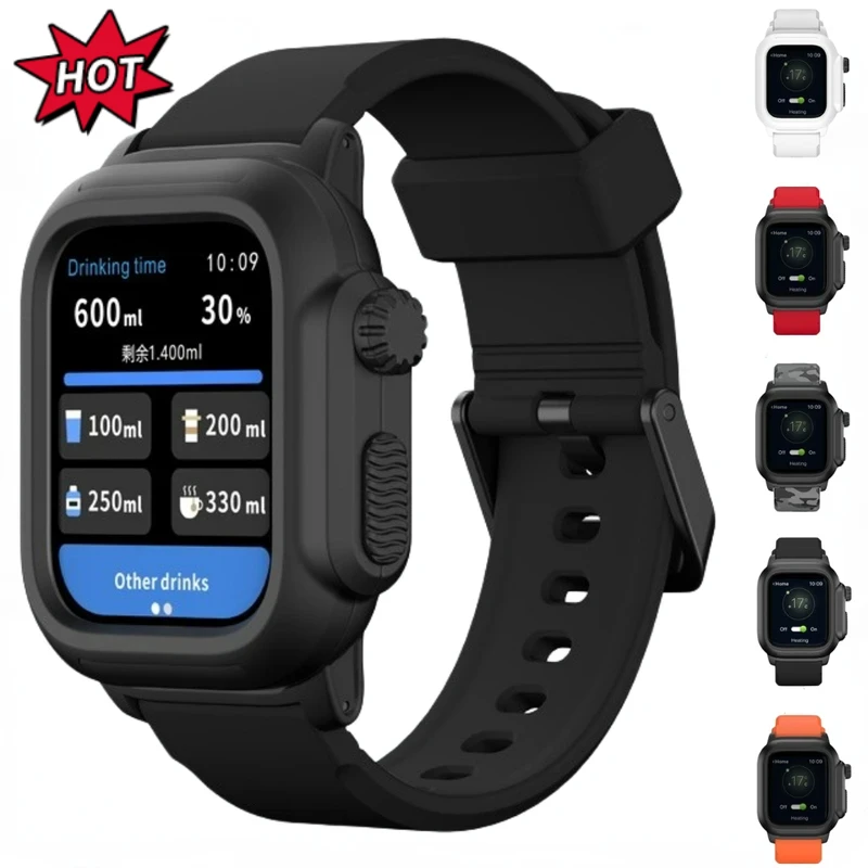 Waterproof Shell for Apple Watch 45mm 44mm 40mm 42mm Integrated Wristband Sport Bracelet for iWatch Series 9 8 7 6 5 4 3 SE Case
Waterproof Shell for Apple Watch 45mm 44mm 40mm 42mm Integrated Wristband Sport Bracelet for iWatch Series 9 8 7 6 5 4 3 SE Case