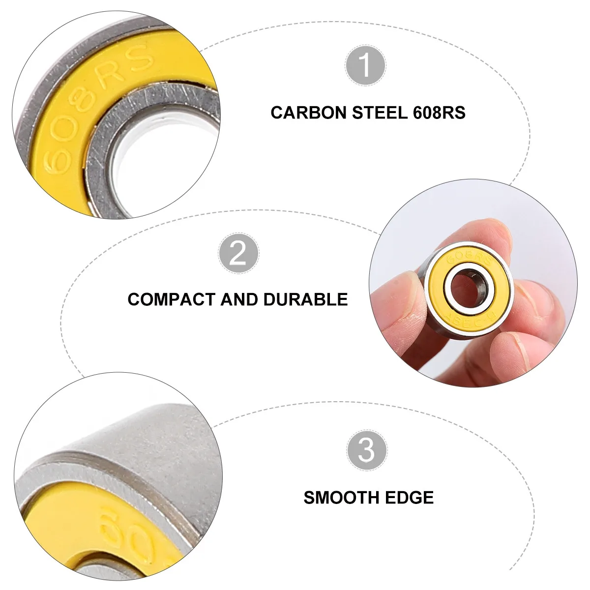 50 шт. высококачественных подшипников из углеродистой стали с двойными резиновыми уплотнениями для радиальной и осевой нагрузки, для скейтбордов, самокатов, роликов
50 шт. высококачественных подшипников из углеродистой стали с двойными резиновыми уплотнениями для радиальной и осевой нагрузки, для скейтбордов, самокатов, роликов