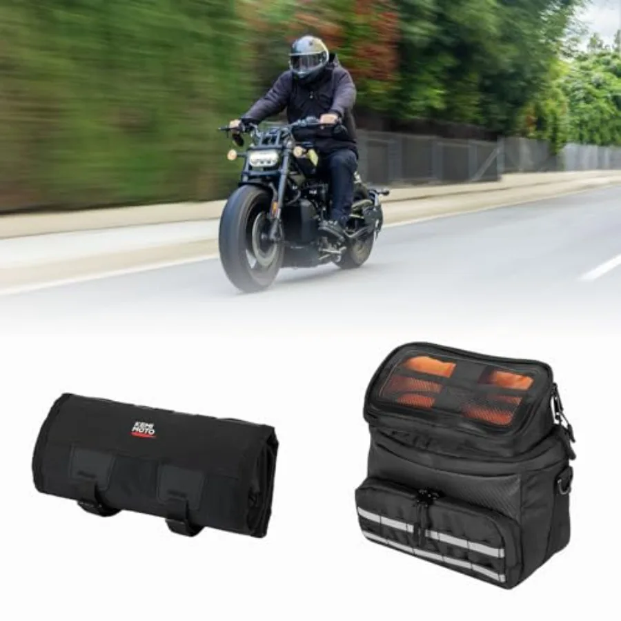 Universal Motorcycle Tool Bag + Handlebar Tool Bag with Detachable Phone Bag fits Most Motorcycle
Universal Motorcycle Tool Bag + Handlebar Tool Bag with Detachable Phone Bag fits Most Motorcycle