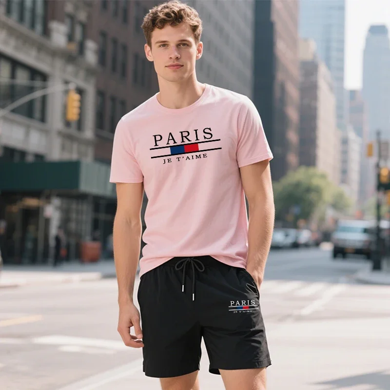 Men's summer set, round-neck printed T-shirt and shorts set, men's casual summer running shorts, fitness T-shirt + shorts set
Men's summer set, round-neck printed T-shirt and shorts set, men's casual summer running shorts, fitness T-shirt + shorts set