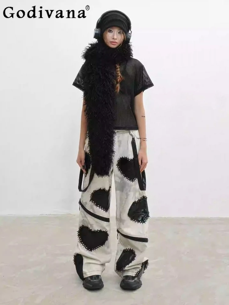 Весенне-осенние серые свободные шикарные джинсы Y2k в стиле тяжелой промышленности в стиле панк, персонализированные сексуальные винтажные уличные брюки со шнуровкой для девочек с низкой талией
Весенне-осенние серые свободные шикарные джинсы Y2k в стиле тяжелой промышленности в стиле панк, персонализированные сексуальные винтажные уличные брюки со шнуровкой для девочек с низкой талией