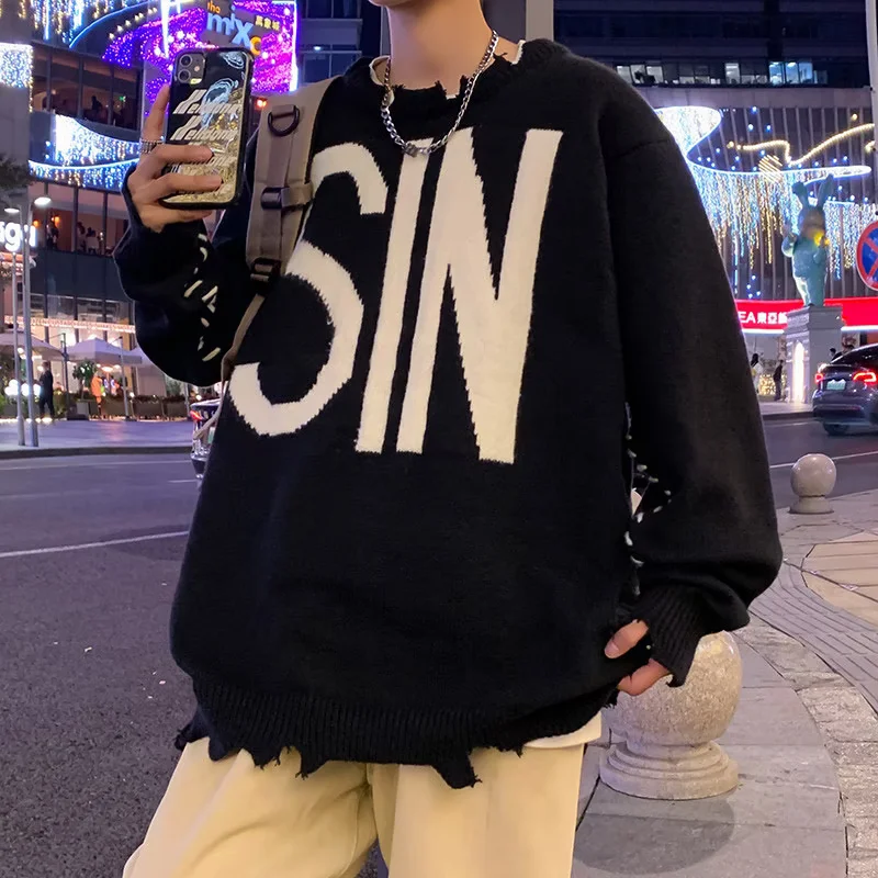 Мужской свитер свободного кроя с круглым вырезом и буквенным принтом, в стиле High Street Fashion, осенне-зимний, большие размеры, бренд 250 Pou SIN
Мужской свитер свободного кроя с круглым вырезом и буквенным принтом, в стиле High Street Fashion, осенне-зимний, большие размеры, бренд 250 Pou SIN