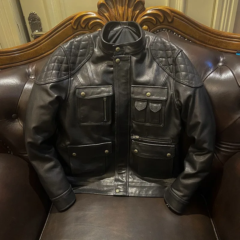 Men's water-washed vegetable-tanned motorcycle leather with lambskin is casual versatile light luxury and
Men's water-washed vegetable-tanned motorcycle leather with lambskin is casual versatile light luxury and