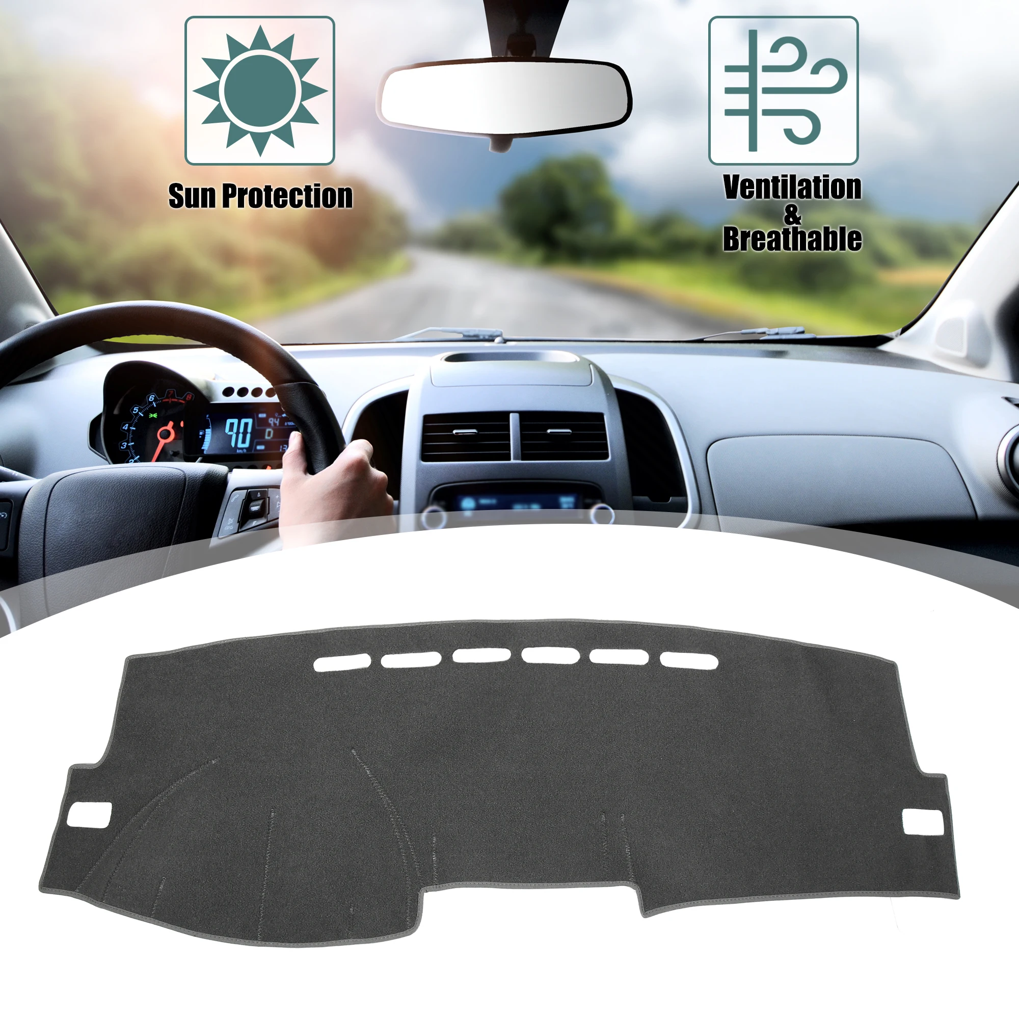 Uxcell Car Dashboard Cover Gray Polyester Non-slip Mat Protector Carpet Sun Proof for Toyota Corolla 2007-2013
Uxcell Car Dashboard Cover Gray Polyester Non-slip Mat Protector Carpet Sun Proof for Toyota Corolla 2007-2013