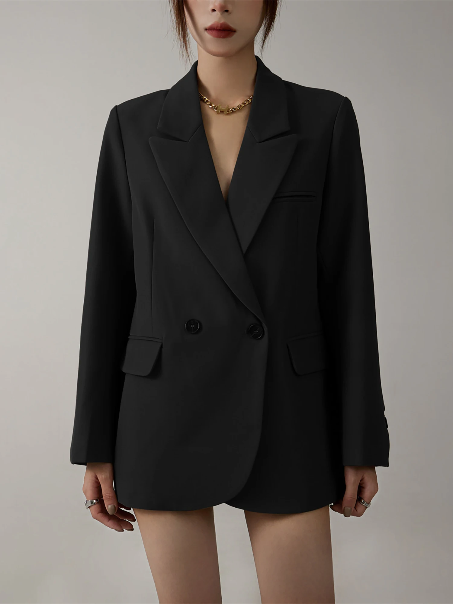 Bla Slim Fit Casual Women's Suit Jaet 2026 Spring New Sle Commute Sle Polyester Fiber Long Sve Double Button
Bla Slim Fit Casual Women's Suit Jaet 2026 Spring New Sle Commute Sle Polyester Fiber Long Sve Double Button