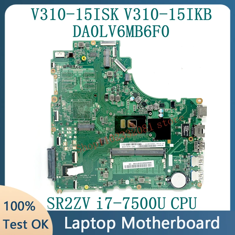 Материнская плата DA0LV6MB6F0 с процессором SR2ZV i7-7500U для Lenovo V310-15ISK V310-15IKB V510-15IKB, материнская плата для ноутбука, 100% полное тестирование, ОК
Материнская плата DA0LV6MB6F0 с процессором SR2ZV i7-7500U для Lenovo V310-15ISK V310-15IKB V510-15IKB, материнская плата для ноутбука, 100% полное тестирование, ОК