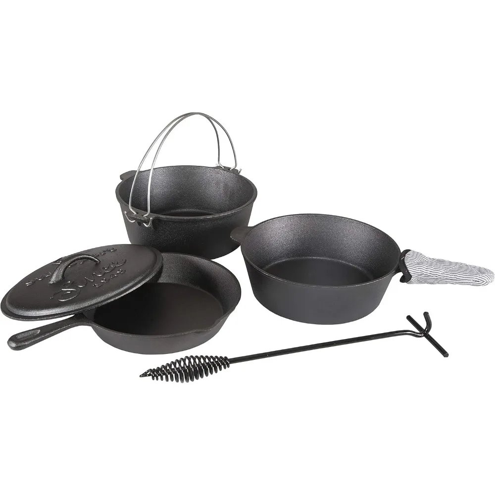 Pre-Seasoned Cast Iron Cook Set 6 Piece Set camping accessories
Pre-Seasoned Cast Iron Cook Set 6 Piece Set camping accessories