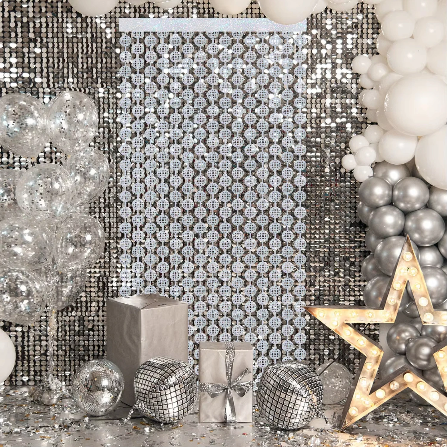shiny sliver disco ball foil curtains festival holiday party decorations curtains
shiny sliver disco ball foil curtains festival holiday party decorations curtains