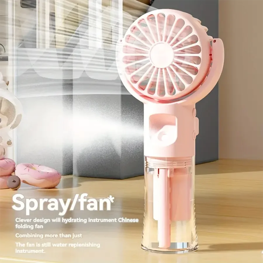 Portable Handheld Spray Fan - Rechargeable Mini Fan with Mist Hydration for Travel & Office
Portable Handheld Spray Fan - Rechargeable Mini Fan with Mist Hydration for Travel & Office