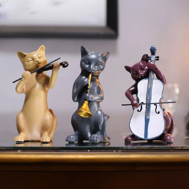 European Pastoral 3PCS Colorful Music Cats Resin Decorations Home Room Desktop Cute Cat Ornaments Store Cabinet Figurines Crafts
European Pastoral 3PCS Colorful Music Cats Resin Decorations Home Room Desktop Cute Cat Ornaments Store Cabinet Figurines Crafts