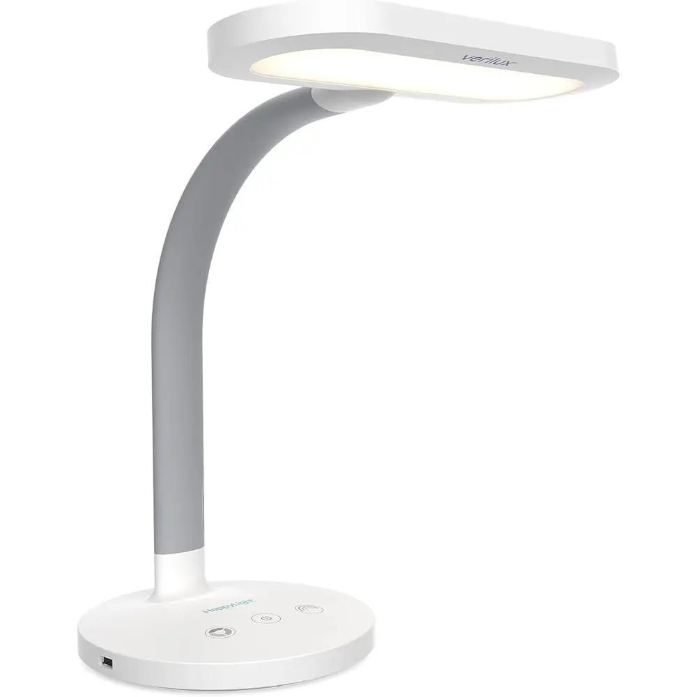 2-in-1 Light Therapy Desk Lamp - Full Spectrum LED, 10,000 LUX, Adjustable Brightness, Flexible Gooseneck, USB Charging Port
2-in-1 Light Therapy Desk Lamp - Full Spectrum LED, 10,000 LUX, Adjustable Brightness, Flexible Gooseneck, USB Charging Port