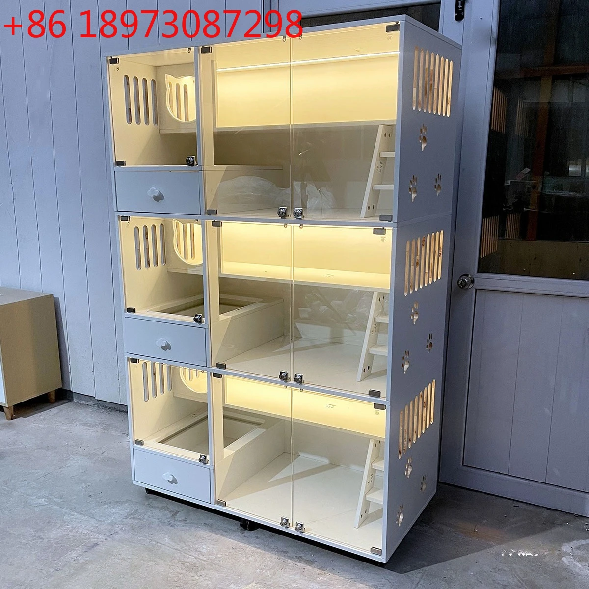 Cat Villa Solid Wood Cat Cage Pet Store Glass Cat Breeding Cabinet Display Cabinet
Cat Villa Solid Wood Cat Cage Pet Store Glass Cat Breeding Cabinet Display Cabinet