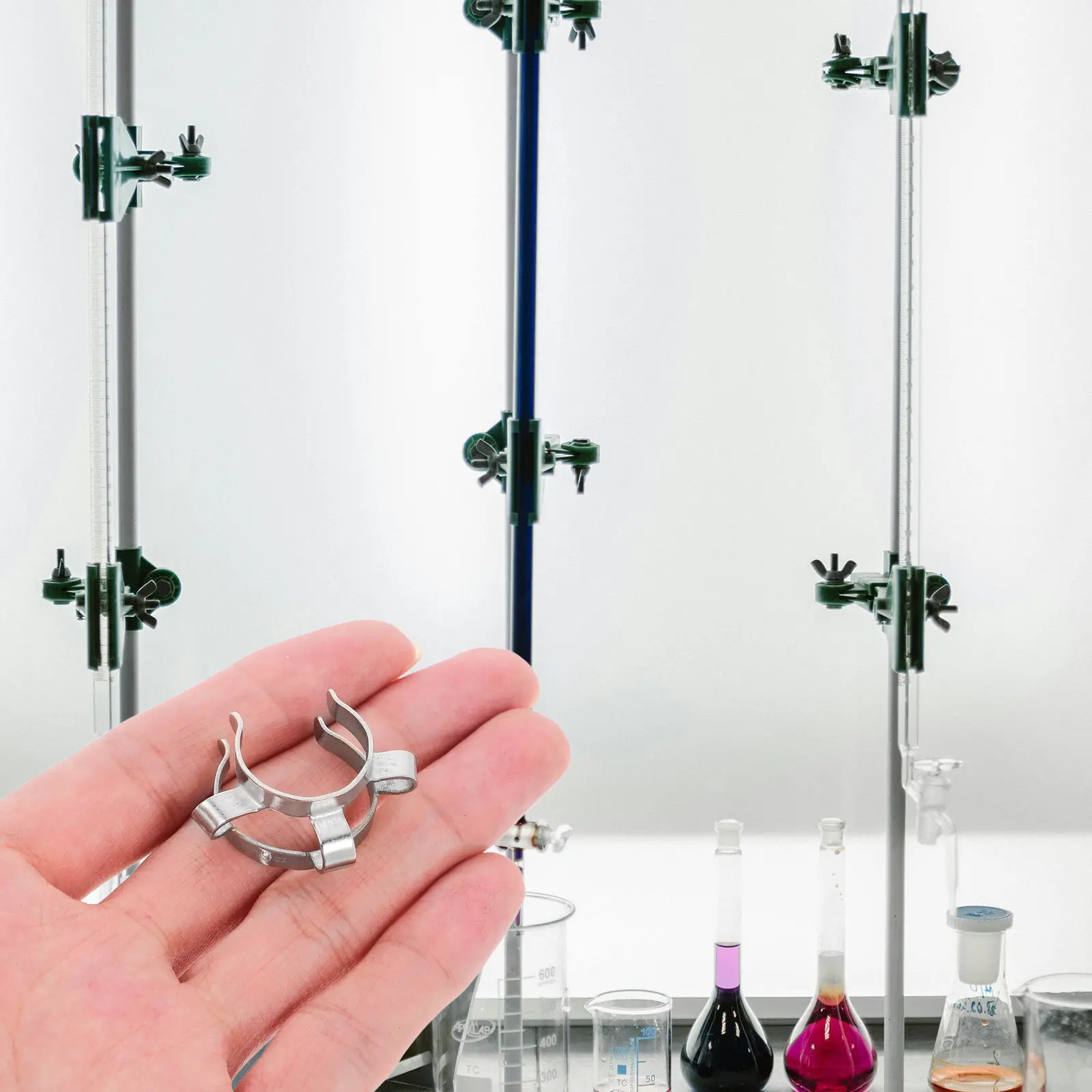 2Pcs Stainless Steel Joints Clips High-Temp Resistant Lab Clamp for Glassware Fixation Strong Grip Easy Operation Wide
2Pcs Stainless Steel Joints Clips High-Temp Resistant Lab Clamp for Glassware Fixation Strong Grip Easy Operation Wide