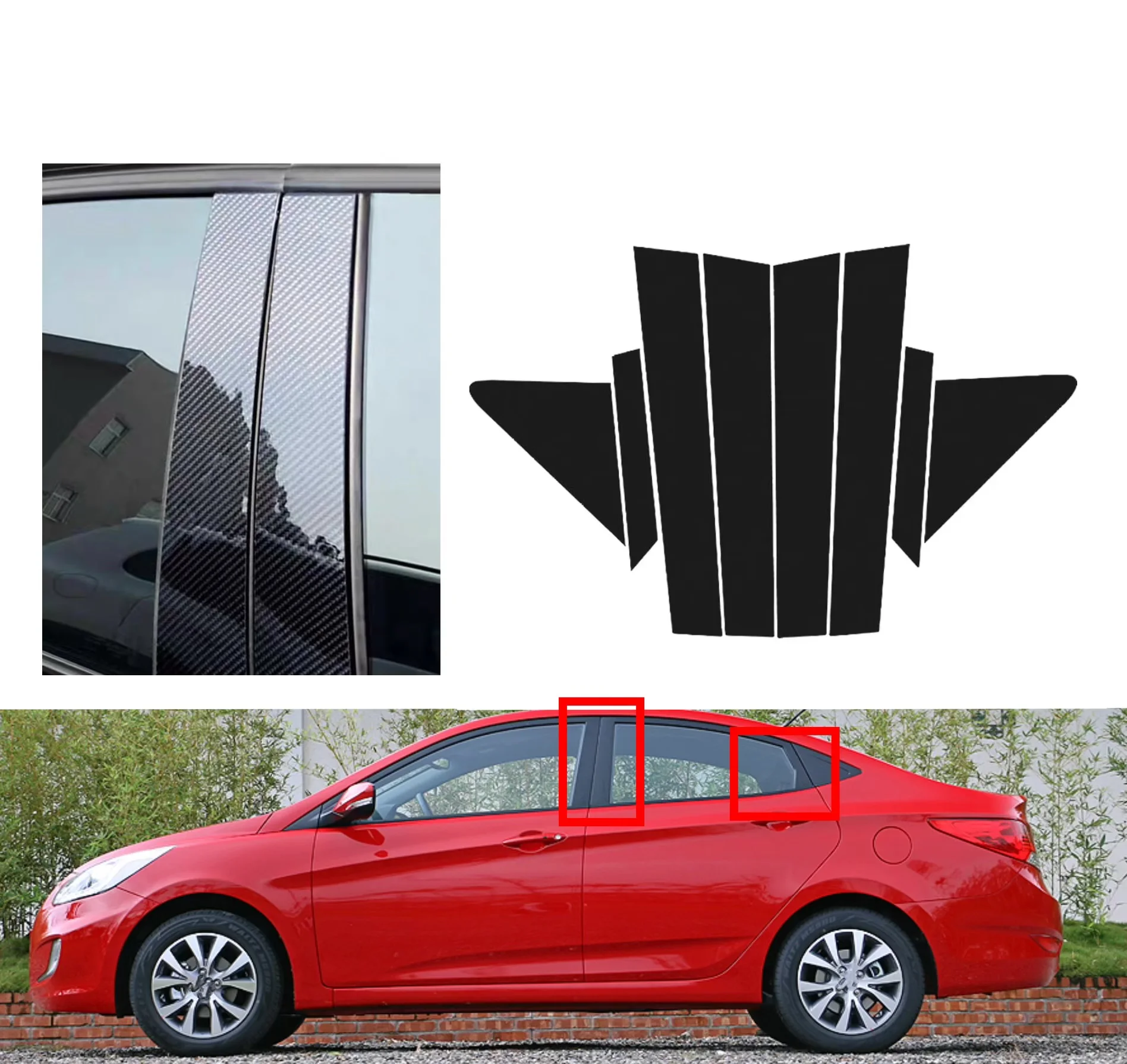 8pcs Glossy Black For Hyundai Verna 2008-2016 2010 2011 2012 2013 Window Door Column Deal B C Pillar Post Cover Trim Sticker
8pcs Glossy Black For Hyundai Verna 2008-2016 2010 2011 2012 2013 Window Door Column Deal B C Pillar Post Cover Trim Sticker
