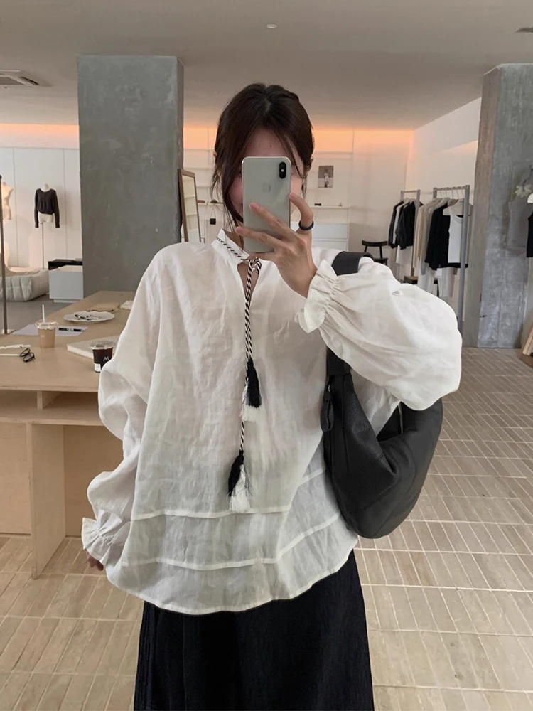 Chic Autumn New Loose Tassel Pendant Layering Bubble Sve Women's irt Korean Sle Commute Long Sve Regular Fit
Chic Autumn New Loose Tassel Pendant Layering Bubble Sve Women's irt Korean Sle Commute Long Sve Regular Fit