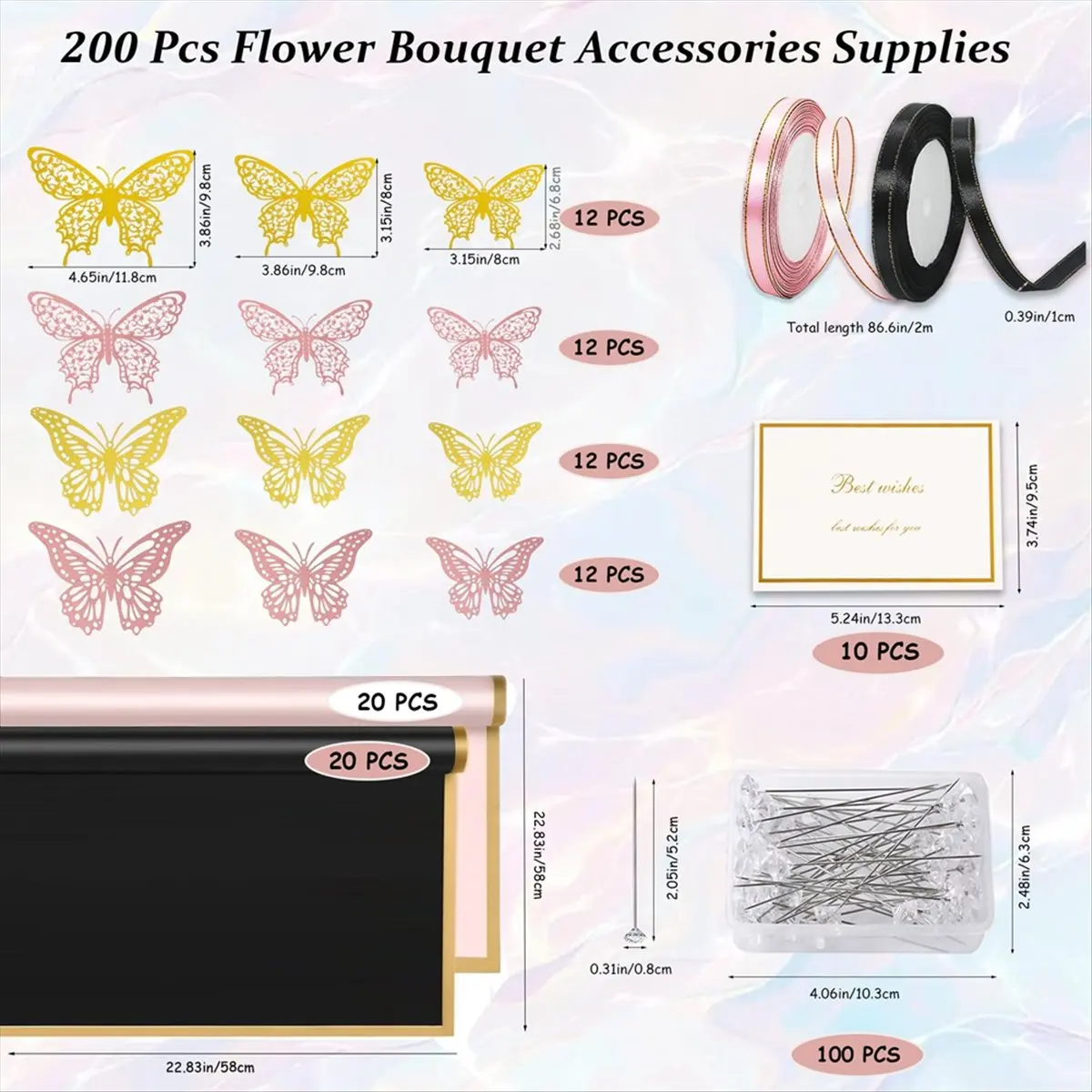*A14E 200Pcs Flower Wrapping Paper Kit, 40 Sheets Waterproof Flower Wrapping Paper, Black & Pink Floral Bouquet Wrapping Paper
*A14E 200Pcs Flower Wrapping Paper Kit, 40 Sheets Waterproof Flower Wrapping Paper, Black & Pink Floral Bouquet Wrapping Paper