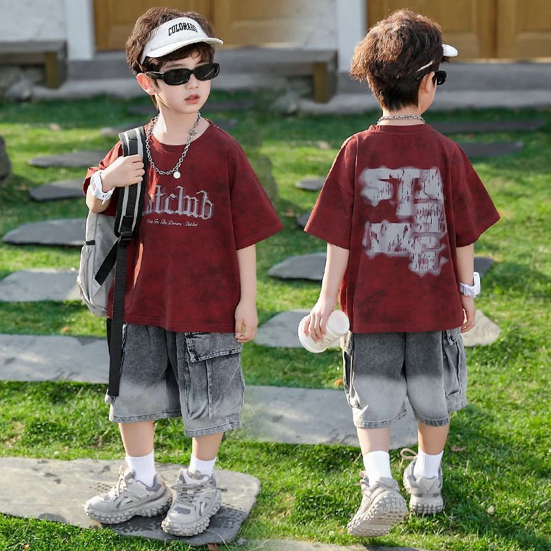 Little Boys 2 Piece Summer Outfit Vintage Tie Dye T-Shirt and Gradient Denim Shorts Set Toddler Kids Casual Daily Street Outings
Little Boys 2 Piece Summer Outfit Vintage Tie Dye T-Shirt and Gradient Denim Shorts Set Toddler Kids Casual Daily Street Outings