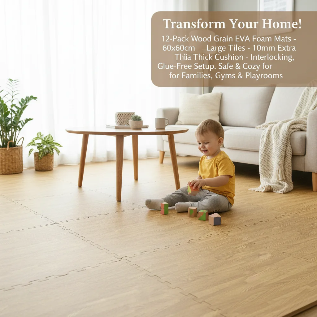 Набор из 12 ковриков из ЭВА-пены, 60x60 см, соединяющиеся плитки-пазлы, толщина 10 мм, с текстурой дерева, для домашнего спортзала
Набор из 12 ковриков из ЭВА-пены, 60x60 см, соединяющиеся плитки-пазлы, толщина 10 мм, с текстурой дерева, для домашнего спортзала