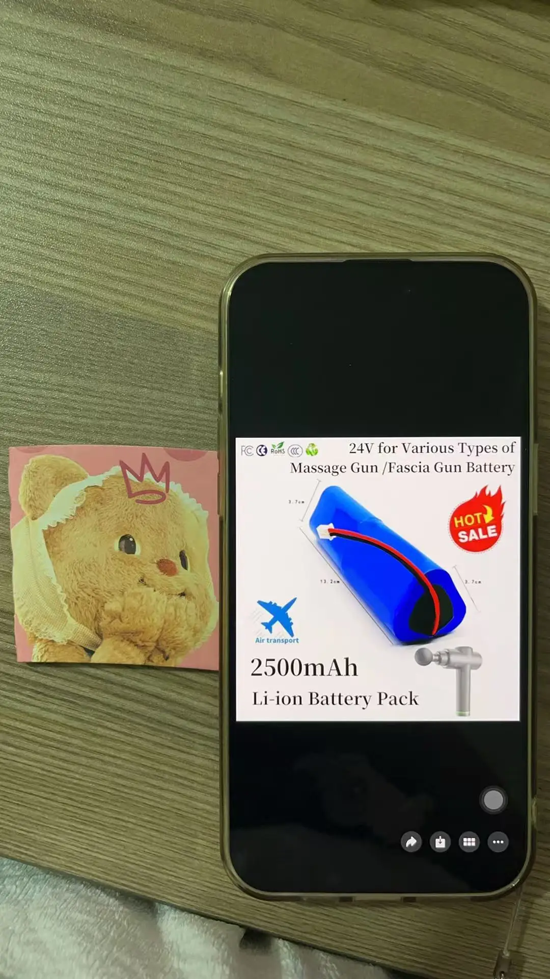 Rechargeable New 24V 2500mAh Li-ion Battery Pack for Phoenix A1 Massage Gun,Fascia Gun
Rechargeable New 24V 2500mAh Li-ion Battery Pack for Phoenix A1 Massage Gun,Fascia Gun