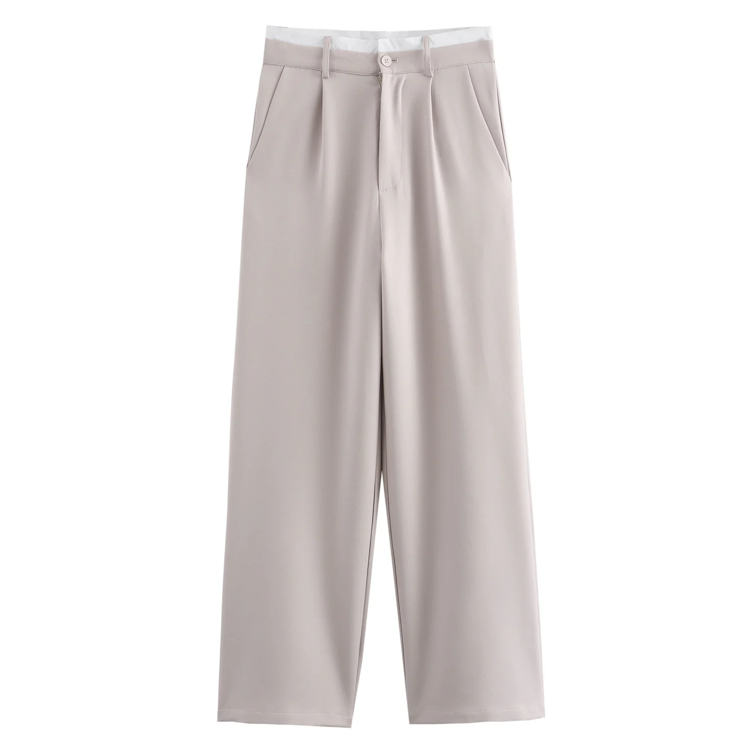 TRAFZA Summer Women's Elegant Zipper Pocket Decoration Solid Trousers Office Lady High Waist Fashion Loose Wide Leg Pant Mujer
TRAFZA Summer Women's Elegant Zipper Pocket Decoration Solid Trousers Office Lady High Waist Fashion Loose Wide Leg Pant Mujer