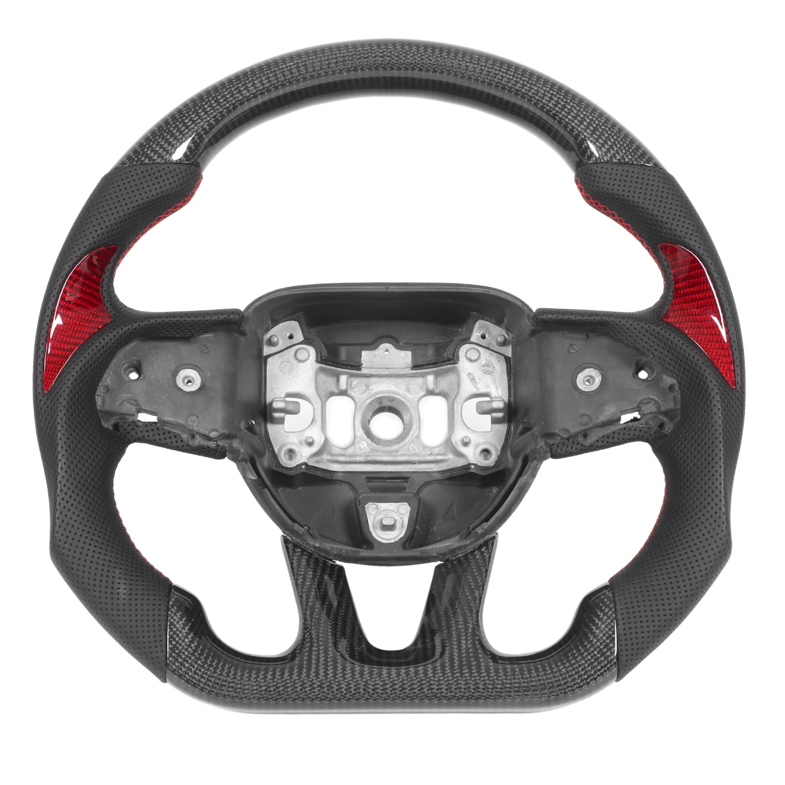 Рулевое колесо из углеродного волокна, перфорированная кожа для Dodge Challenger/зарядное устройство SRT HELLCAT 2015-2021
Рулевое колесо из углеродного волокна, перфорированная кожа для Dodge Challenger/зарядное устройство SRT HELLCAT 2015-2021