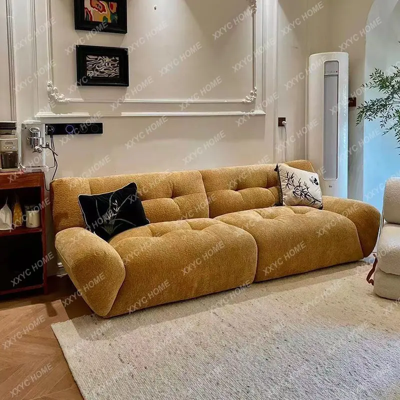 LX cream vintage small apartment living room cloud fabric simple sofa
LX cream vintage small apartment living room cloud fabric simple sofa