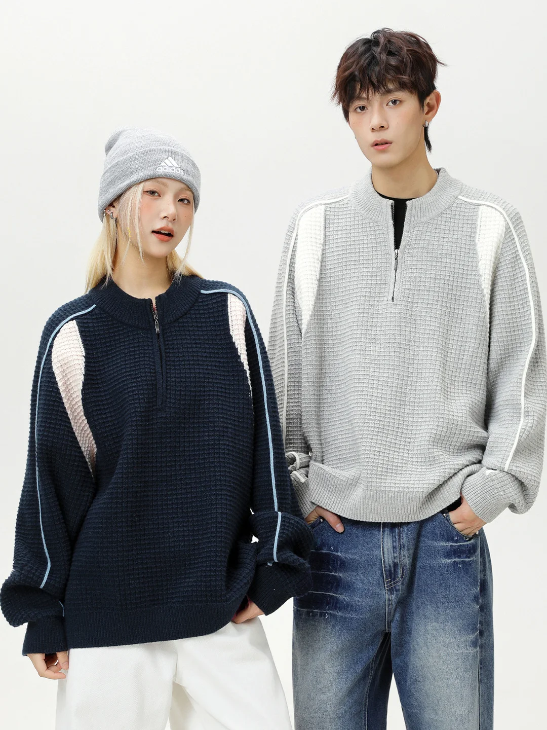 Вязаный свитер Color Blo f Zip mid Ne для пар, осенне-зимний, теплый, из полиэфирного волокна, с фактурной текстурой, мужской и женский трикотаж
Вязаный свитер Color Blo f Zip mid Ne для пар, осенне-зимний, теплый, из полиэфирного волокна, с фактурной текстурой, мужской и женский трикотаж