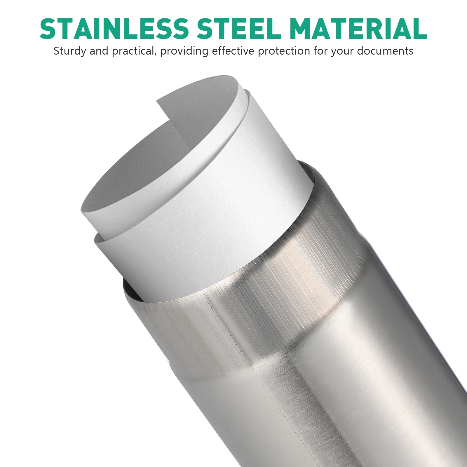 Stainless Steel Certificate Tube Household Decorative Diploma Storage Tube Birth Certificate Protector Exquisite File Holder
Stainless Steel Certificate Tube Household Decorative Diploma Storage Tube Birth Certificate Protector Exquisite File Holder