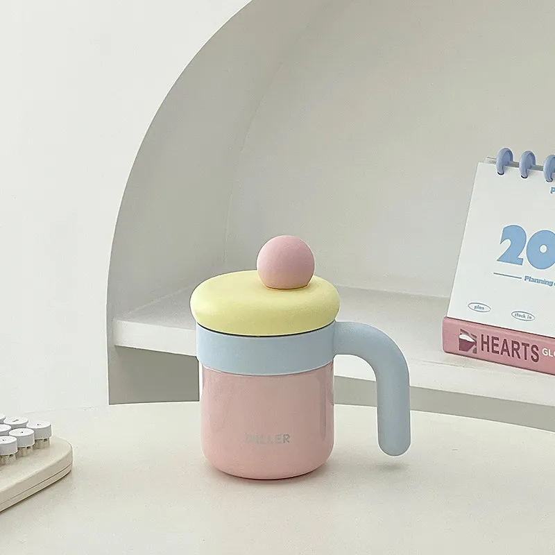 500ml Women Stainless Steel Insulated Mug Cute Handgrip Office Desktop Water Cup with Straw Portable Travel Tumbler
500ml Women Stainless Steel Insulated Mug Cute Handgrip Office Desktop Water Cup with Straw Portable Travel Tumbler