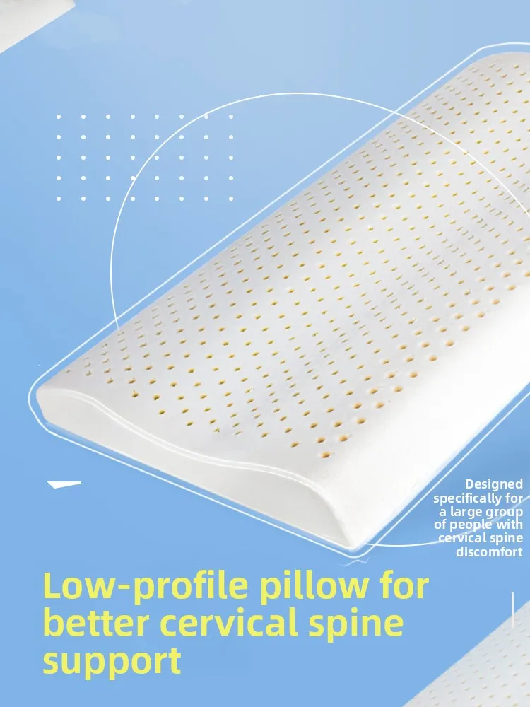 l Rubber Latex Ultra-Thin Pillow Core Single Person Adult Ne Support Pillow Wave ape Pure Color for Bedroom Use
l Rubber Latex Ultra-Thin Pillow Core Single Person Adult Ne Support Pillow Wave ape Pure Color for Bedroom Use