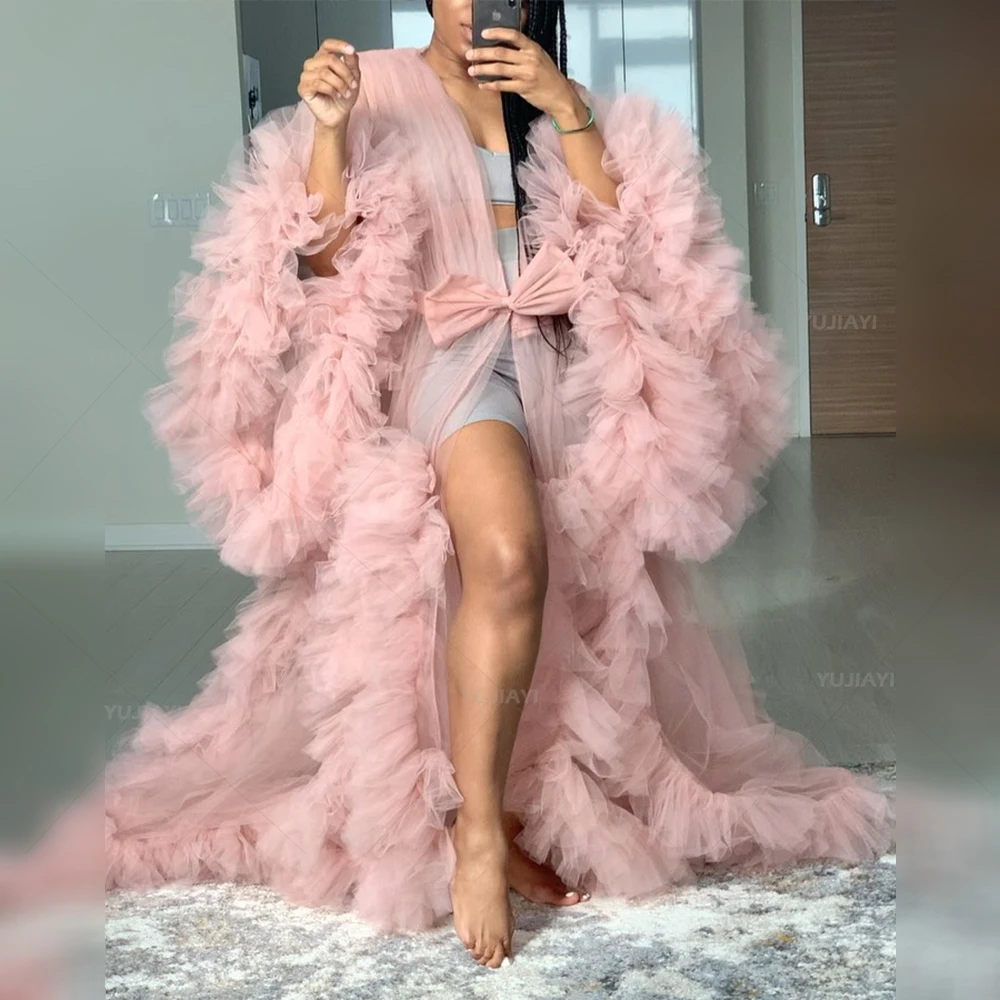 Customized Ruffles Fluffy Tulle Maternity Gown Photography Outfits V Neck Tiered Ruffles Pregnant Women Gown Bridal Sleepwear
Customized Ruffles Fluffy Tulle Maternity Gown Photography Outfits V Neck Tiered Ruffles Pregnant Women Gown Bridal Sleepwear