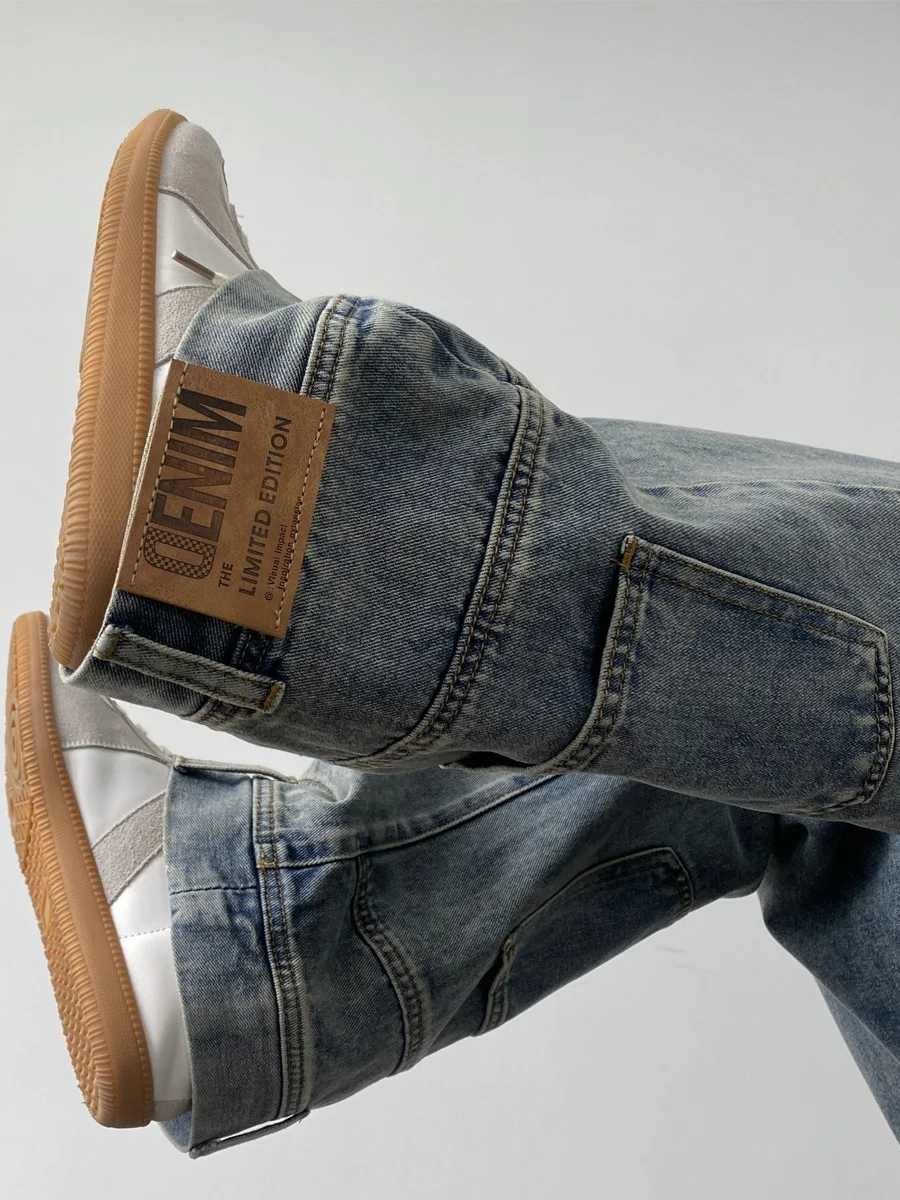 Wmnm Men's Jeans Loose Straight Leg Jeans Spring Autumn Wear-Waed Inverted American Sle Casual Cotton Polyester Blend
Wmnm Men's Jeans Loose Straight Leg Jeans Spring Autumn Wear-Waed Inverted American Sle Casual Cotton Polyester Blend
