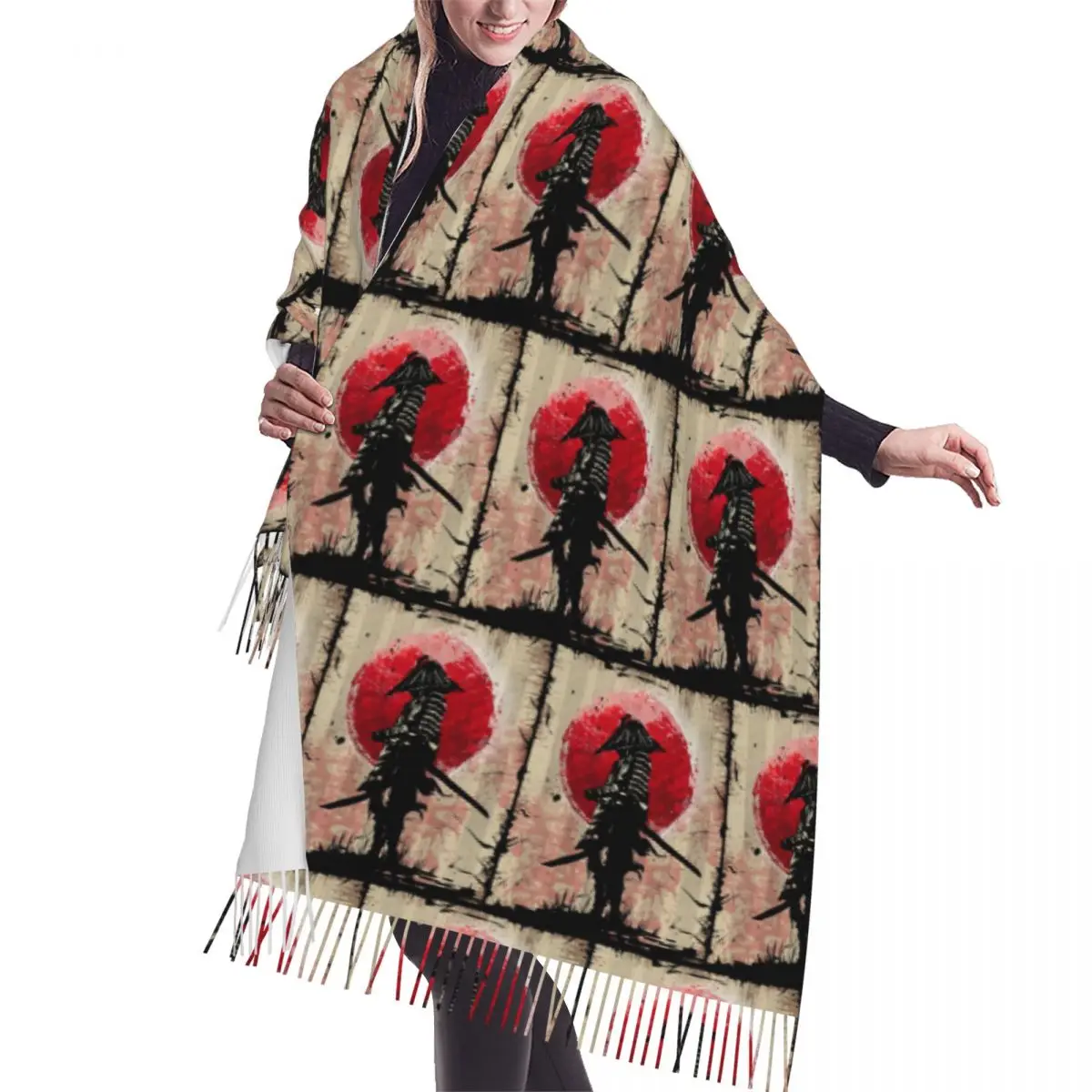 Японский художественный самурайский истребитель Bushido, шарф с кисточками, шарфы для женщин, мягкие теплые шали и накидки, длинная осенне-зимняя шаль, накидка
Японский художественный самурайский истребитель Bushido, шарф с кисточками, шарфы для женщин, мягкие теплые шали и накидки, длинная осенне-зимняя шаль, накидка