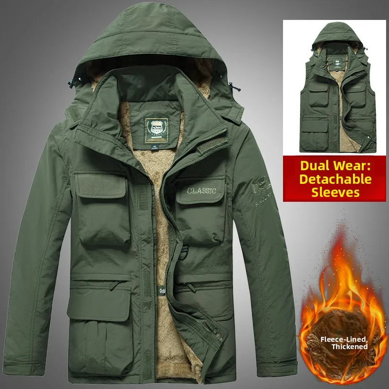 Men's Fce Lined Jaet Winter Outdoor Casual Loose plus Size Workwear Windproof Qui Dry Zipper Closure Long Sve Coat
Men's Fce Lined Jaet Winter Outdoor Casual Loose plus Size Workwear Windproof Qui Dry Zipper Closure Long Sve Coat