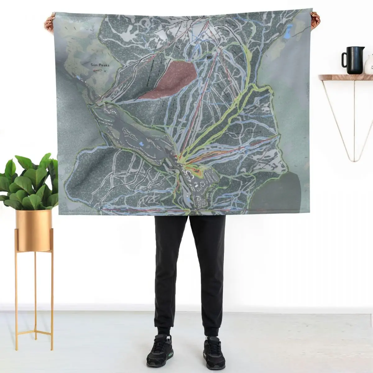 Sun Peaks Resort Trail Map Throw Blanket Color Fast Cozy Throw Blanket
Sun Peaks Resort Trail Map Throw Blanket Color Fast Cozy Throw Blanket