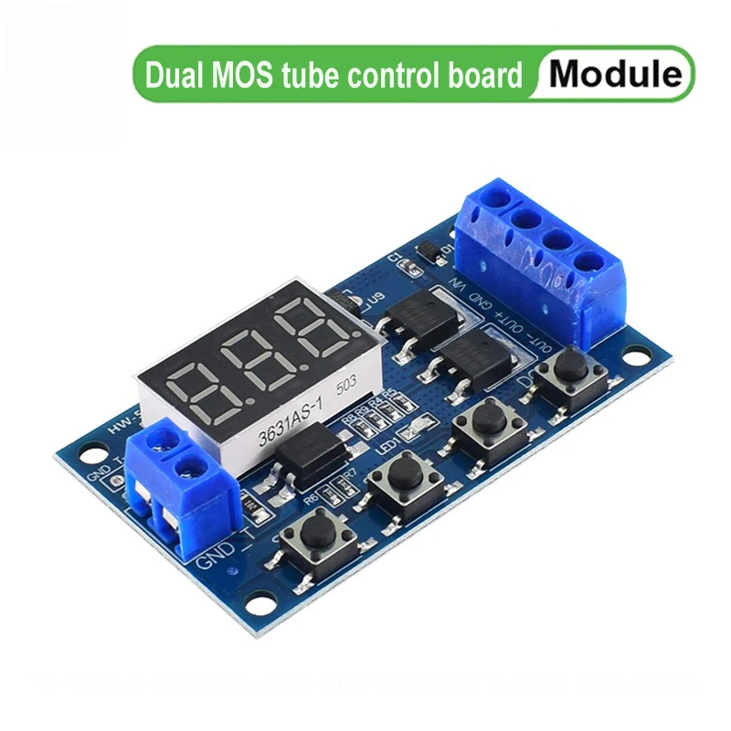 Trigger Cycle Timing Delay Switch Circuit Dual MOS Tube Control Board Instead Of Relay Module