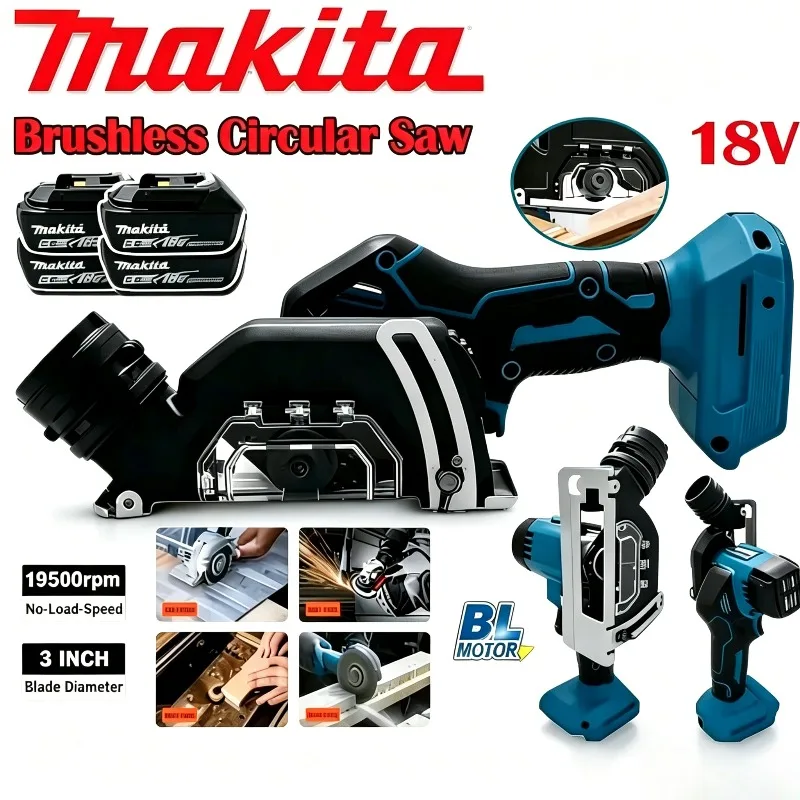 Makita 3 Inch Cordless Cut Off Tool – 19500RPM Electric Angle Grinder, Tile Cutter for Wood, Tile & Plastic, For Makita Battery
Makita 3 Inch Cordless Cut Off Tool – 19500RPM Electric Angle Grinder, Tile Cutter for Wood, Tile & Plastic, For Makita Battery
