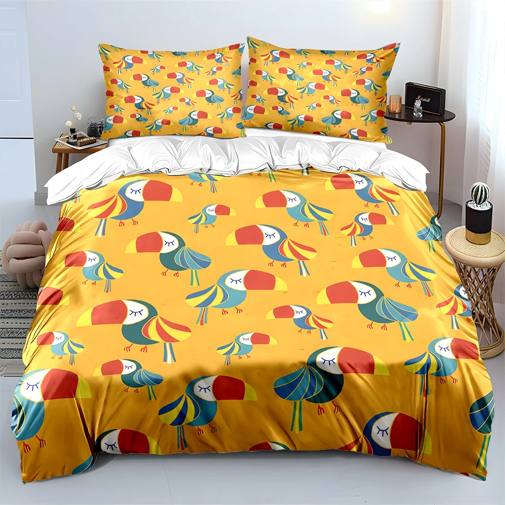Cartoon colorful toucan pattern background Bedding Set 1 Duvet Cover 2 Pillowcases for Adult and Children Luxury Gift Full Size
Cartoon colorful toucan pattern background Bedding Set 1 Duvet Cover 2 Pillowcases for Adult and Children Luxury Gift Full Size