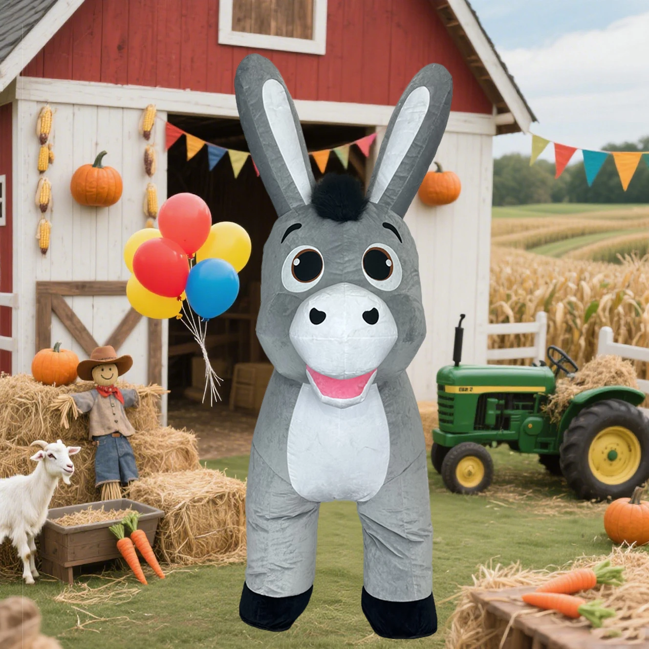 Disney Inflatable Grey Donkey Costume Mascot Parade Adult Character Cosplay Birthday Halloween Party Event Plush Set No Battery
Disney Inflatable Grey Donkey Costume Mascot Parade Adult Character Cosplay Birthday Halloween Party Event Plush Set No Battery