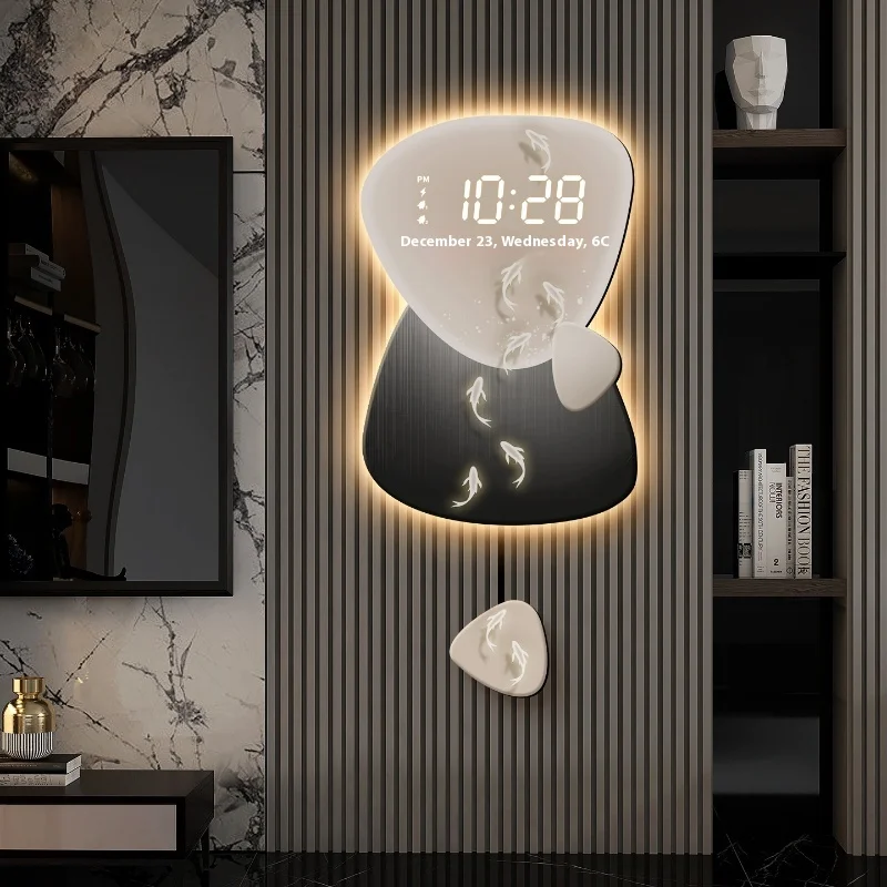 Time to Run Grille Wall Clock Living Room Entrance Nine Fish Decorative Clock Light Luxury and Atmospheric 2025 New Creative Clo
Time to Run Grille Wall Clock Living Room Entrance Nine Fish Decorative Clock Light Luxury and Atmospheric 2025 New Creative Clo