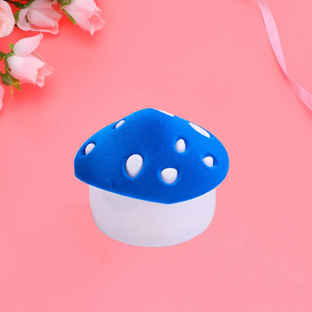 Mushroom Shape Jewelry Box Blue Rings Organizer Flannel Lined Interior for Earrings Rings Beads Storage Gift for Birthday
Mushroom Shape Jewelry Box Blue Rings Organizer Flannel Lined Interior for Earrings Rings Beads Storage Gift for Birthday