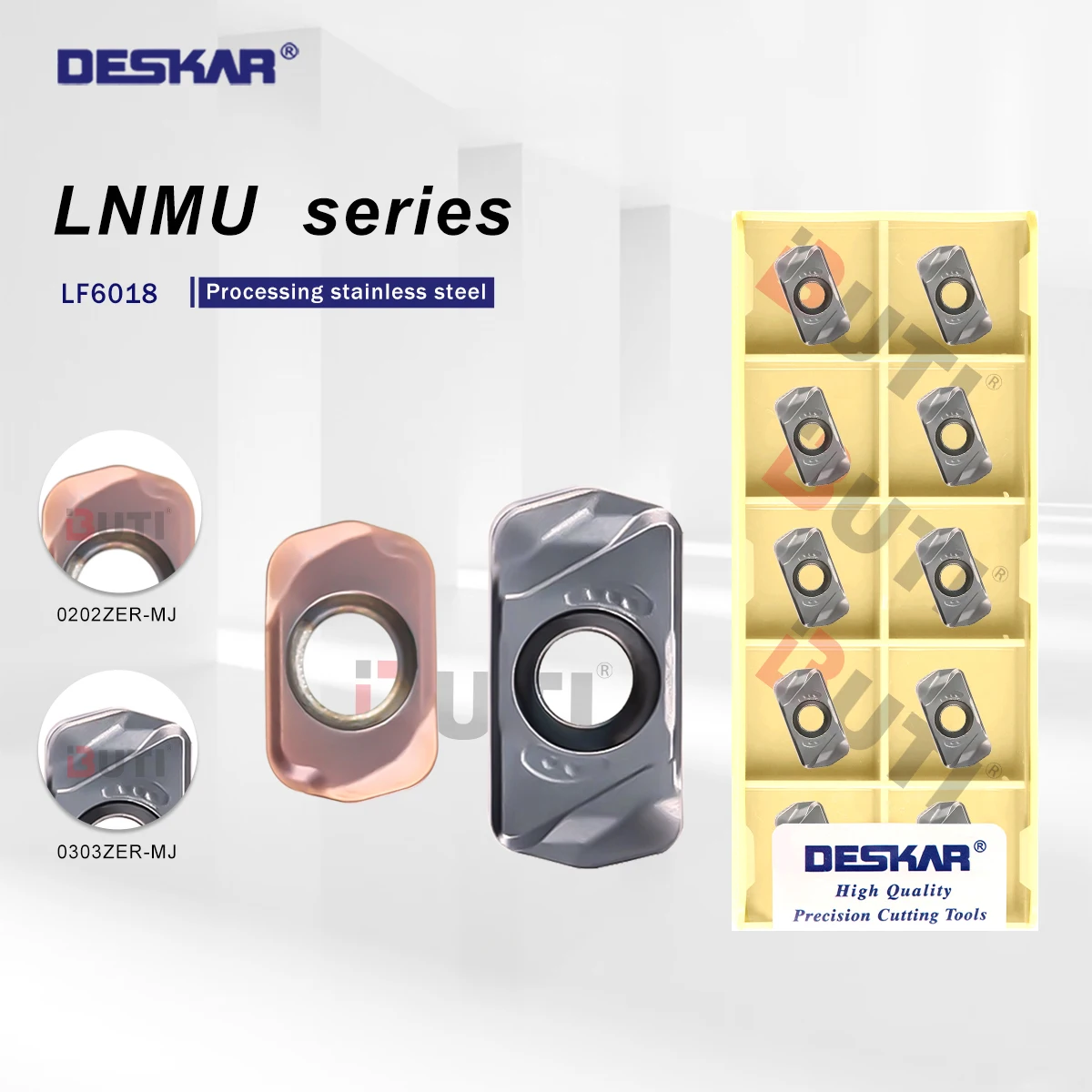 DESKAR 100% Original LNMU0202ZER-MJ LF6018 LNMU0303ZER-DJ LF6018 CNC Lathes Milling Tools Series For Stainless Steel Processings
DESKAR 100% Original LNMU0202ZER-MJ LF6018 LNMU0303ZER-DJ LF6018 CNC Lathes Milling Tools Series For Stainless Steel Processings