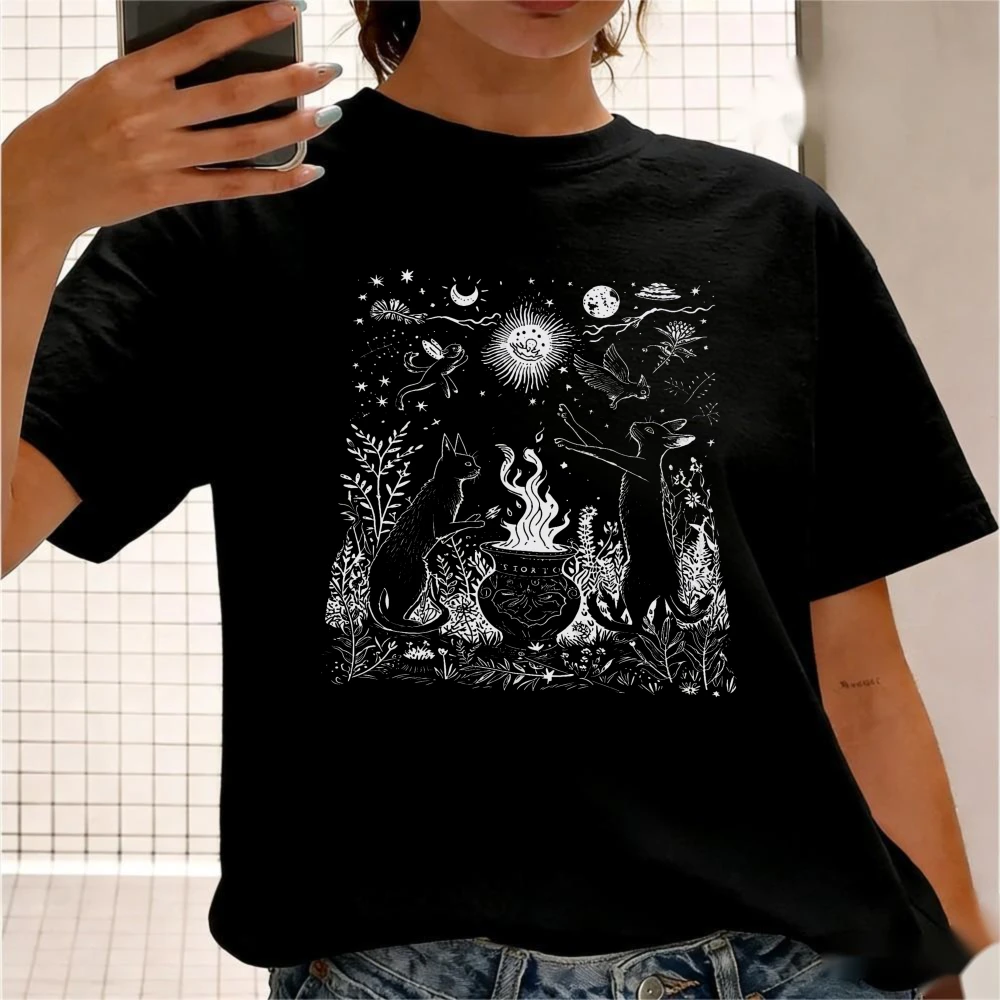 Witch Cats Cauldron Astronomy Graphic TShirt Celestial Witchy Aesthetic Cat Lover Witchcraft Enthusiast Tee Mystical Daily Tops
Witch Cats Cauldron Astronomy Graphic TShirt Celestial Witchy Aesthetic Cat Lover Witchcraft Enthusiast Tee Mystical Daily Tops