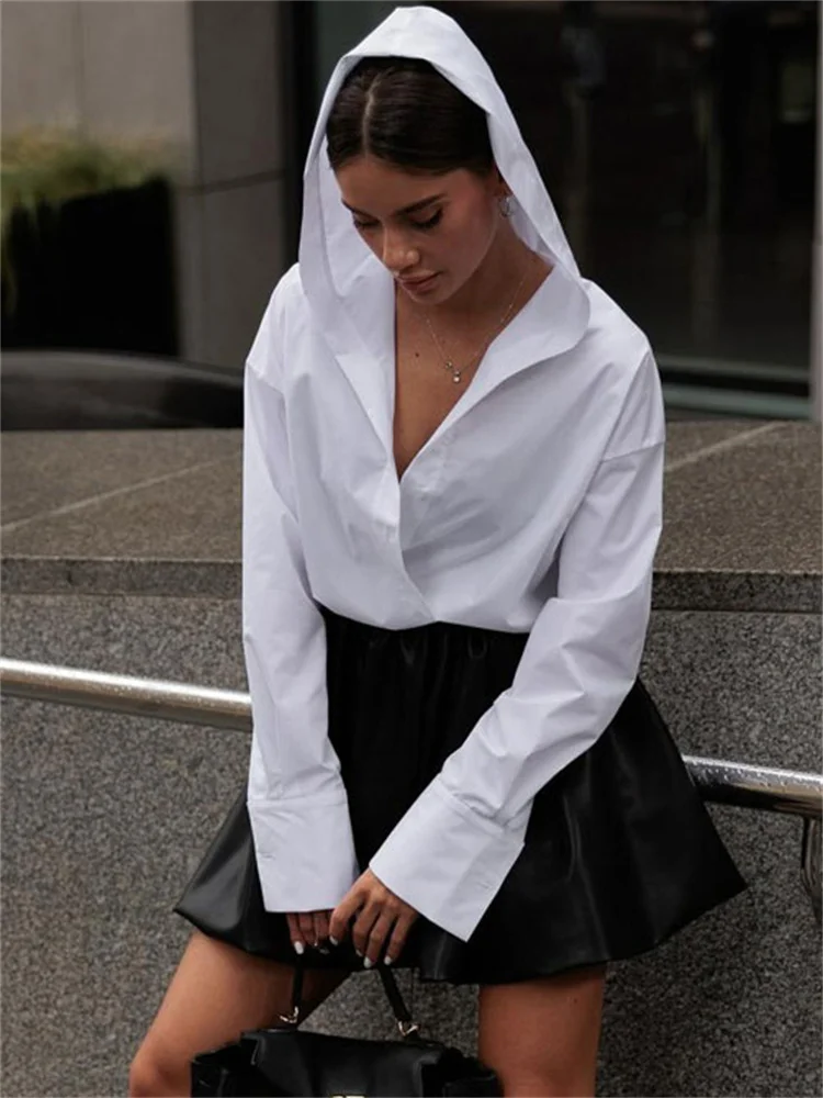 Tossy Fashion Commute Hoodie Shirts For Women Cardigan Long Sleeve Patchwork Elegant Inner Streetwear Female White Shirts Top
Tossy Fashion Commute Hoodie Shirts For Women Cardigan Long Sleeve Patchwork Elegant Inner Streetwear Female White Shirts Top