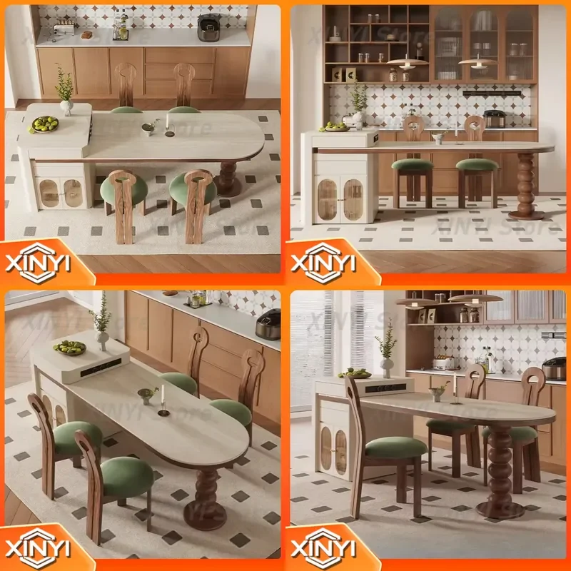 Luxury Nordic Island Extensible Dining Table Chairs for Kitchen Restaurant Home Furniture Mesas De Comedor for Island
Luxury Nordic Island Extensible Dining Table Chairs for Kitchen Restaurant Home Furniture Mesas De Comedor for Island