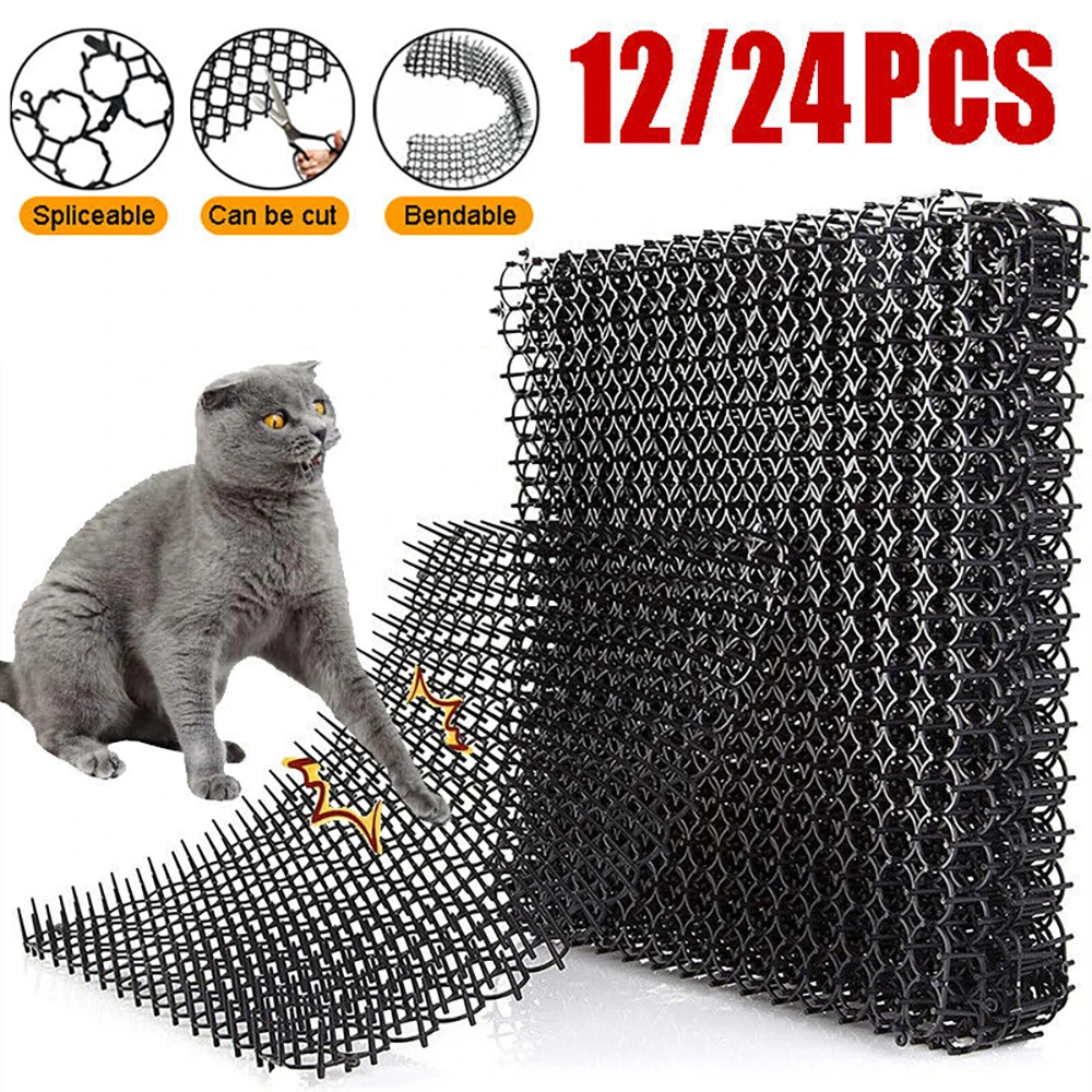 12-24pc Gardening Cat Scat Mat Spike Anti-Cat Prickle Strip Deterrent Repellent Deterrent Keep Cat Dog Away Digging Pet Supplies
12-24pc Gardening Cat Scat Mat Spike Anti-Cat Prickle Strip Deterrent Repellent Deterrent Keep Cat Dog Away Digging Pet Supplies