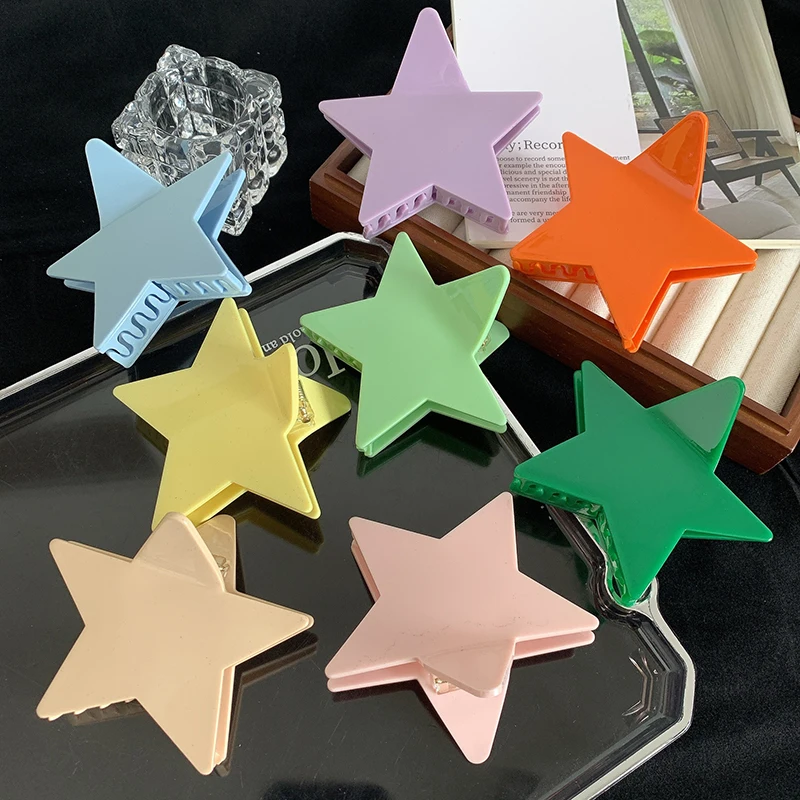 Korean New Fashion 8.5cm Acetic Acid Hair Clip Headdress For Sweet Girls Colored Dopamine Wind Pentagram Star Shark Clip
Korean New Fashion 8.5cm Acetic Acid Hair Clip Headdress For Sweet Girls Colored Dopamine Wind Pentagram Star Shark Clip