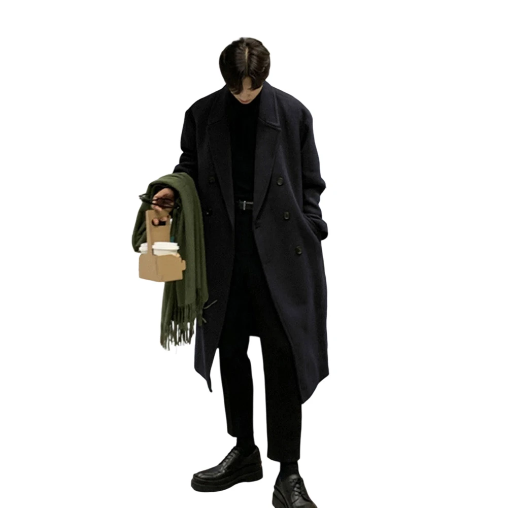 Men Korean Thick Woolen Jackets Solid Overknee Loose Trench Coat Windbreaker Outerwear Suitable for Autumn Winter Spring Season
Men Korean Thick Woolen Jackets Solid Overknee Loose Trench Coat Windbreaker Outerwear Suitable for Autumn Winter Spring Season