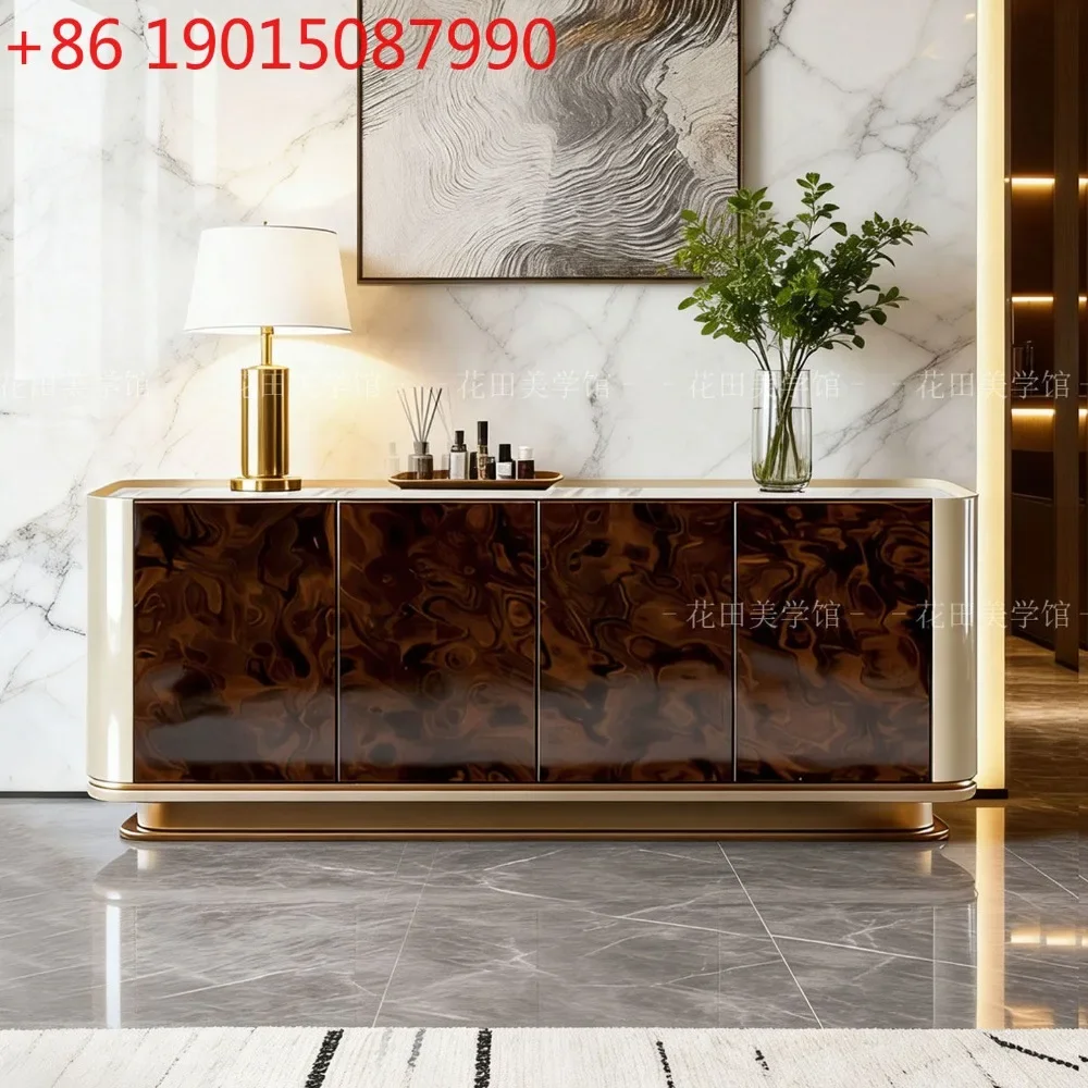 Italian light luxury tree tumor veneer dining side cabinet villa
Italian light luxury tree tumor veneer dining side cabinet villa