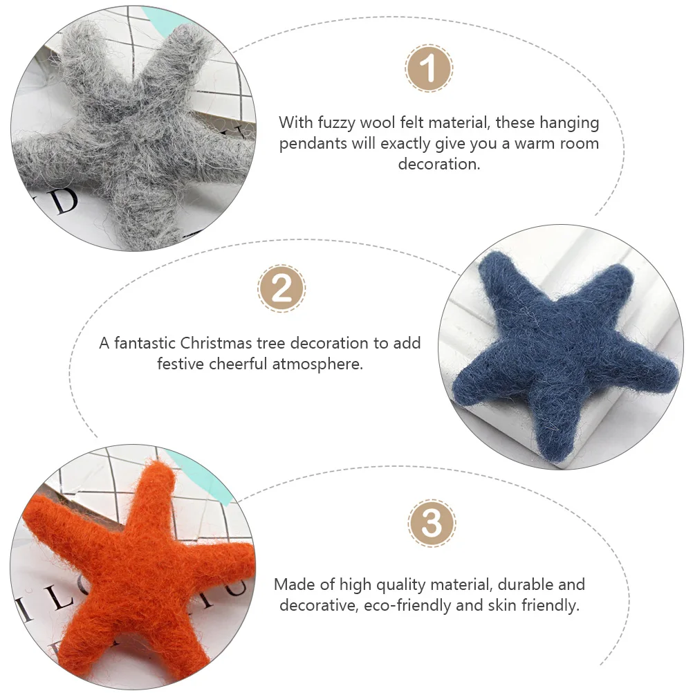 5 Pcs Felt Pentagram Christmas Tree nament Five Decor Art Crafts Hanging Decoration Accessory
5 Pcs Felt Pentagram Christmas Tree nament Five Decor Art Crafts Hanging Decoration Accessory